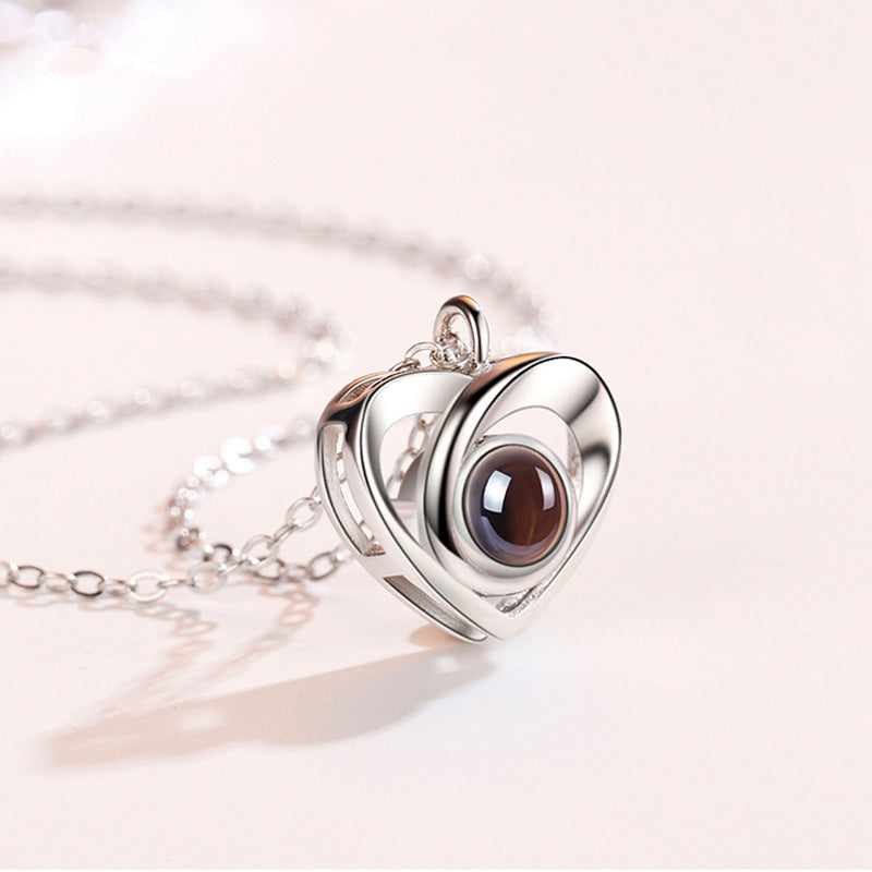 Custom Heart Shaped Photo Necklace