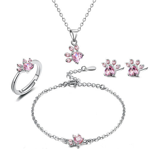 Jewelry Sets for Mom - Cat Paw Jewelry Set