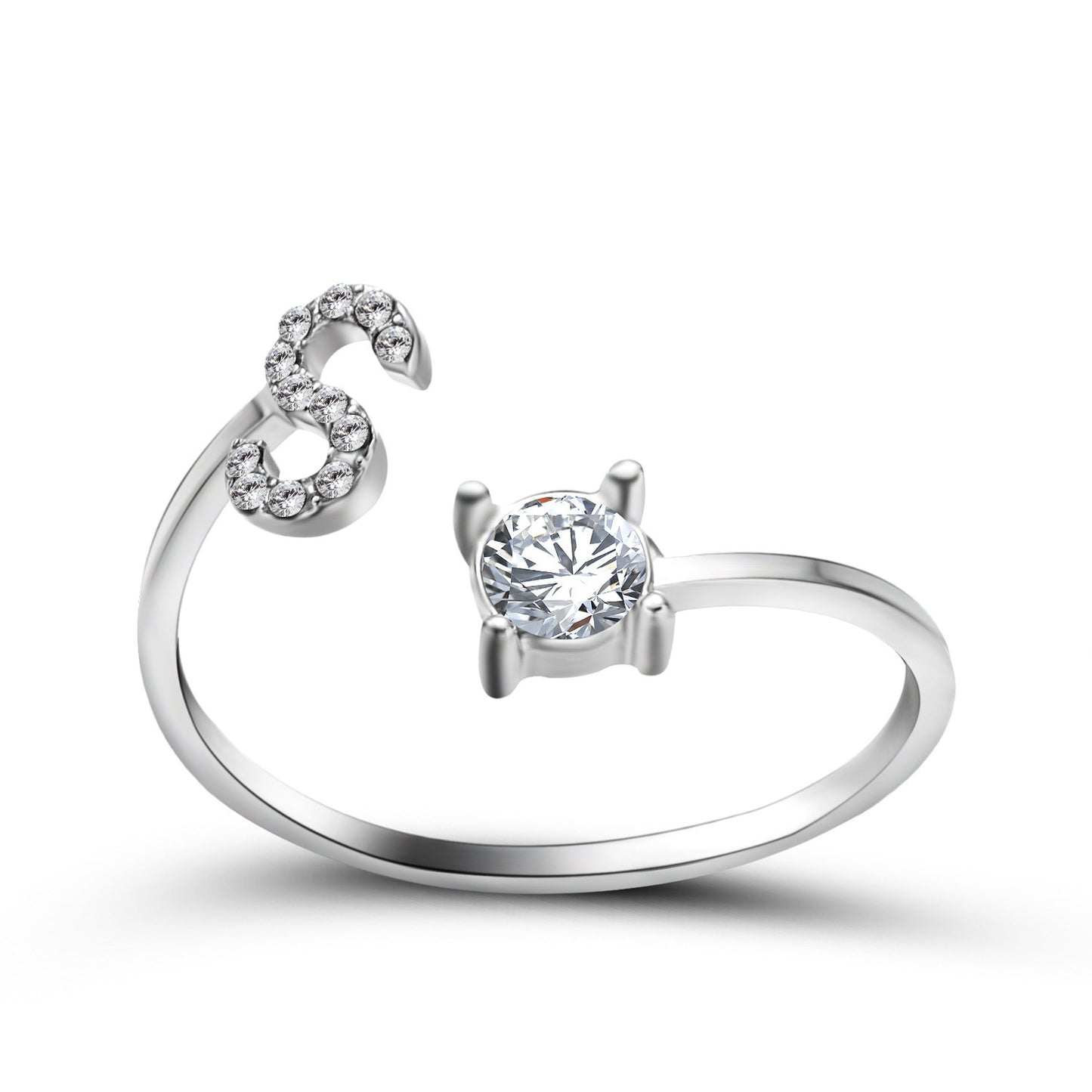 Adjustable Ring with Letter