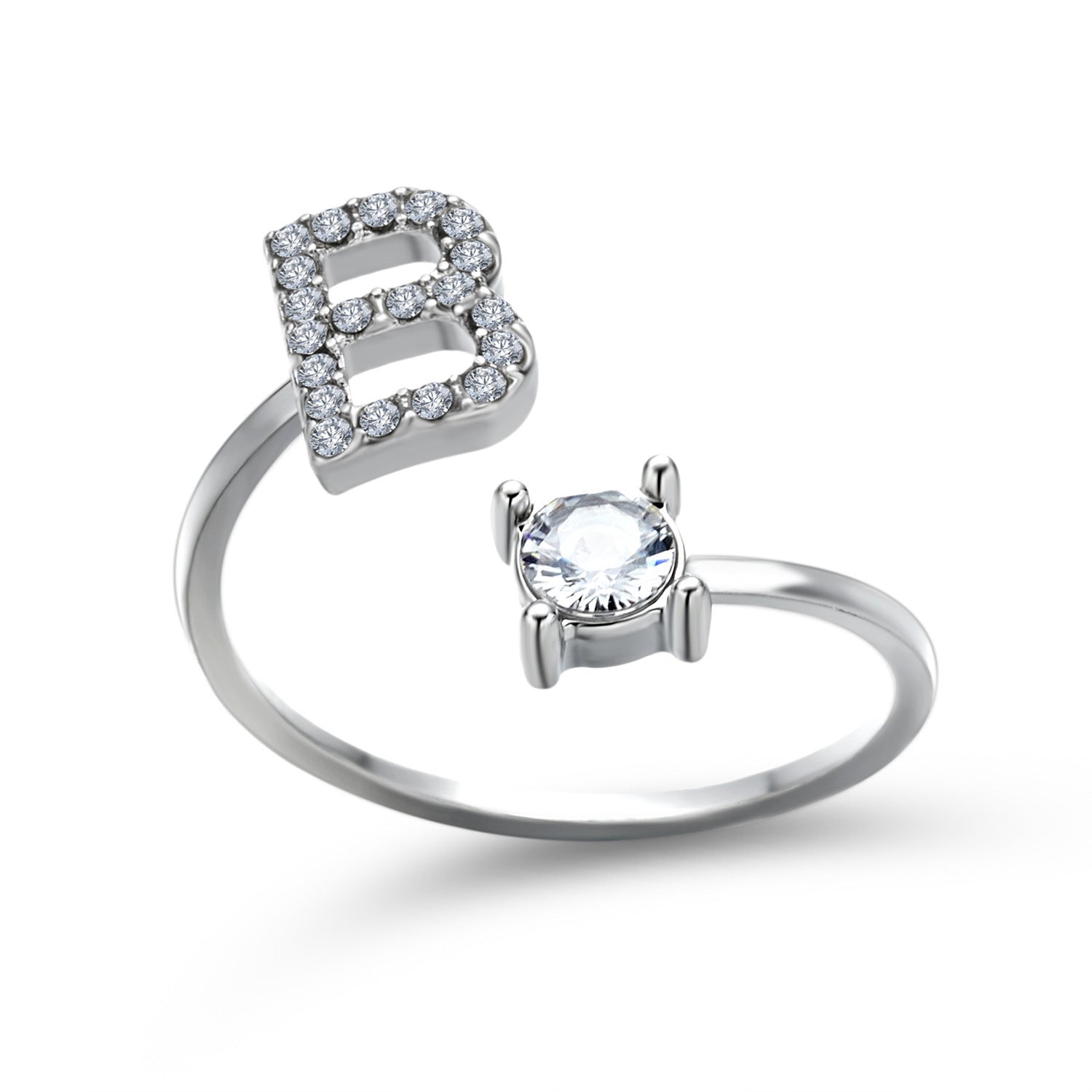 Adjustable Ring with Letter