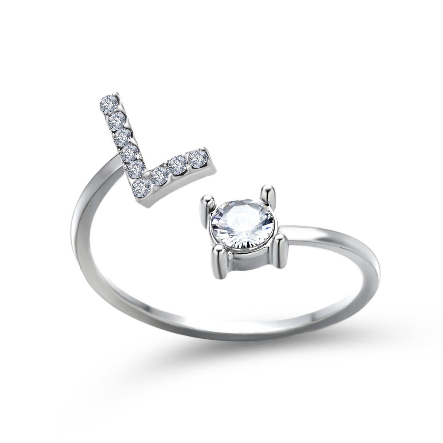 Adjustable Ring with Letter