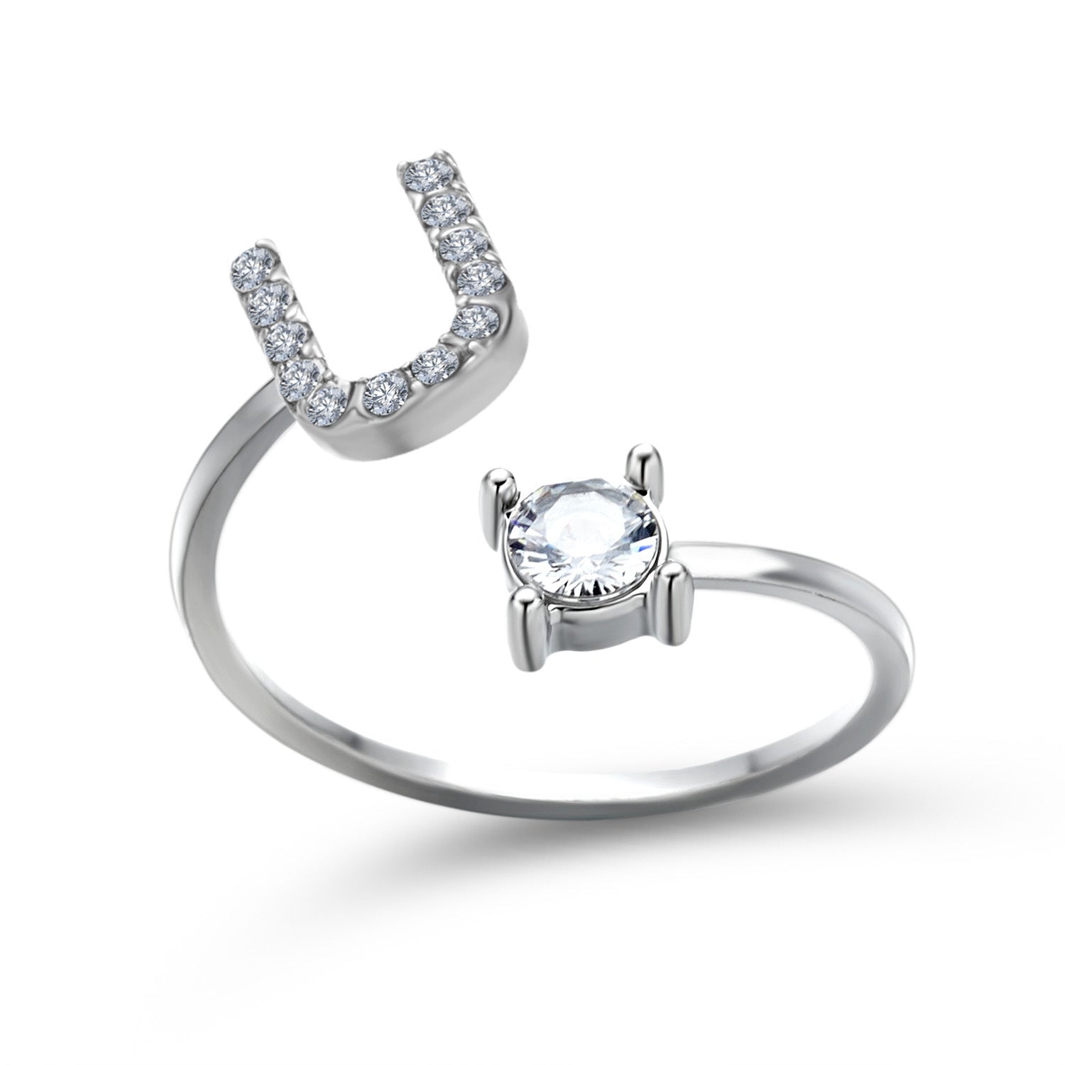 Adjustable Ring with Letter