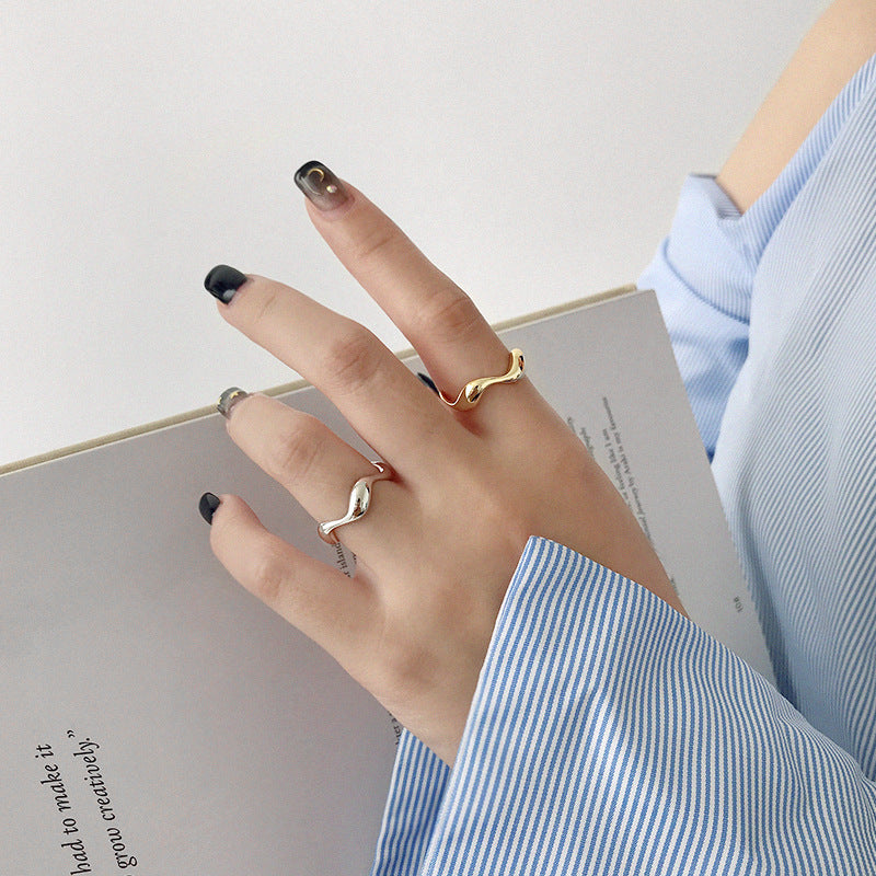 Sterling Silver Wave Ring - 925 Silver