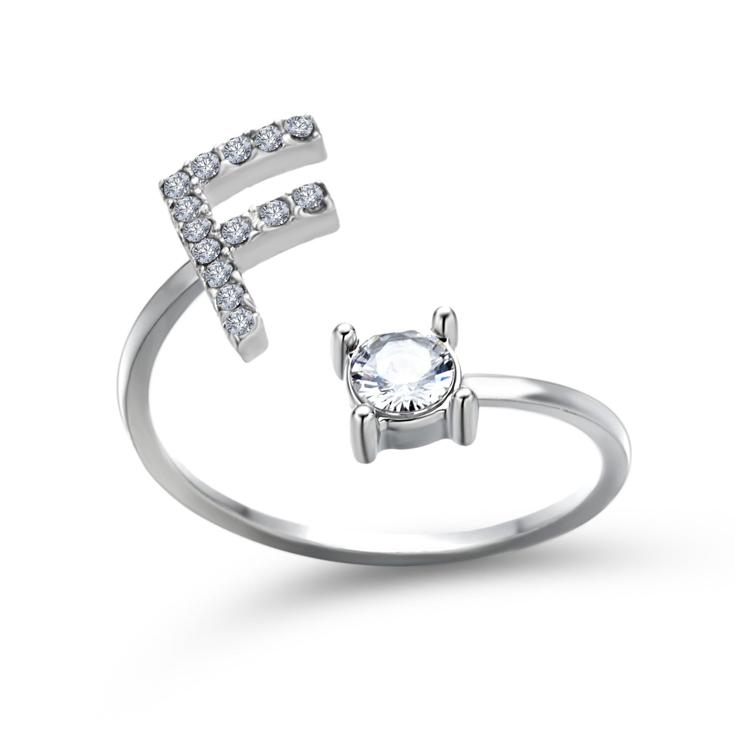 Adjustable Ring with Letter