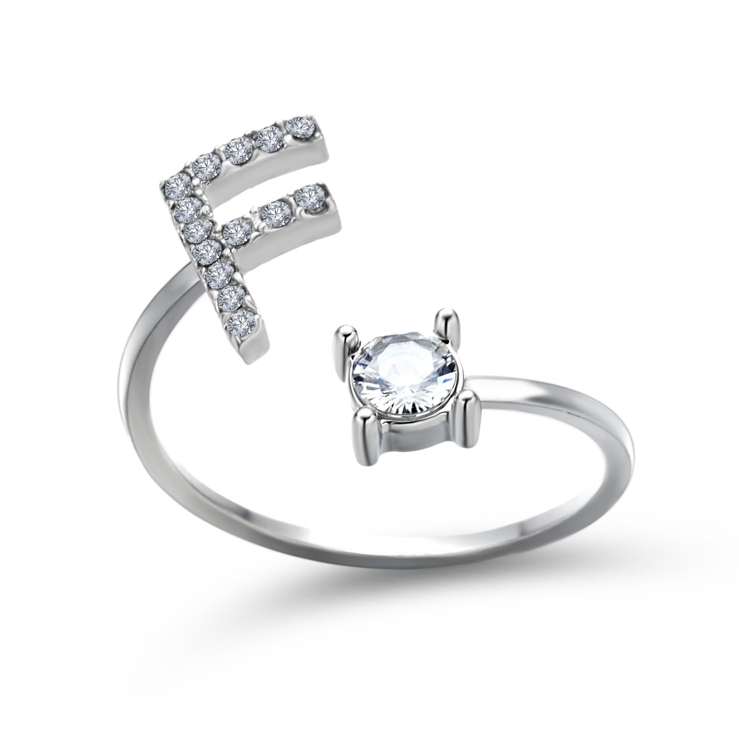 Adjustable Ring with Letter