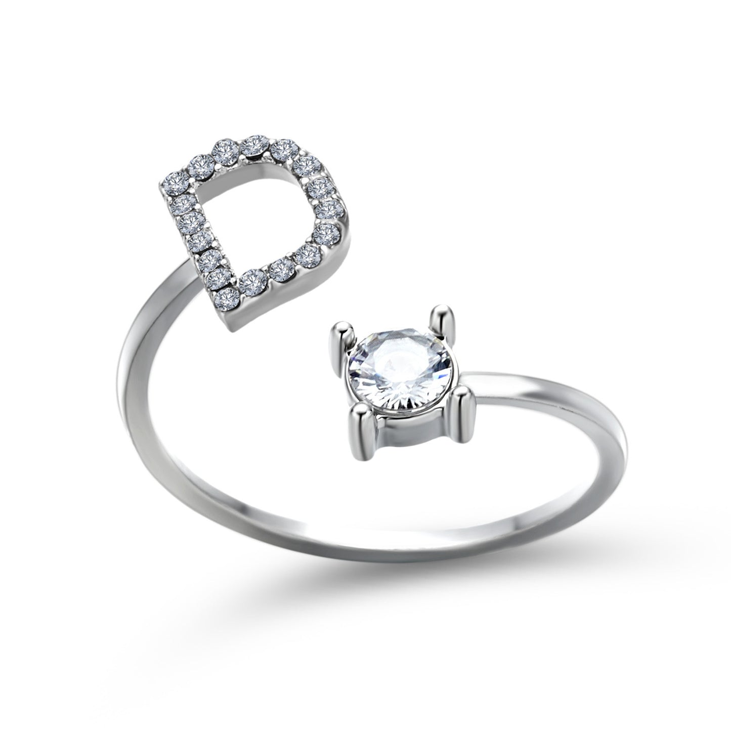 Adjustable Ring with Letter