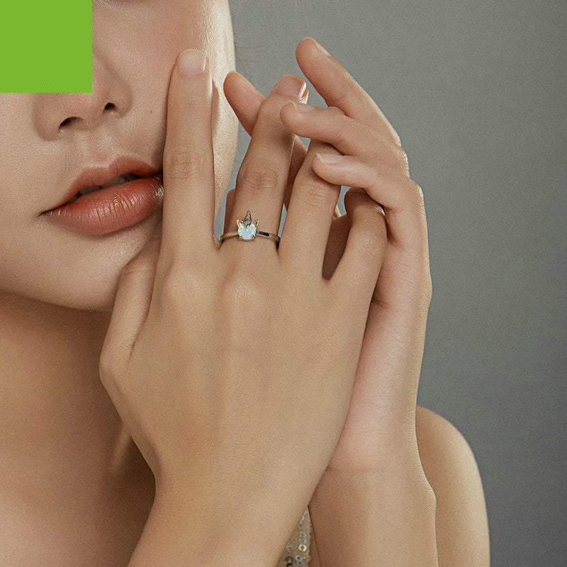 Adjustable Rare Unicorn Finger Ring