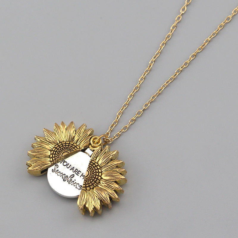 Sunflower Necklace - You are my Sunshine