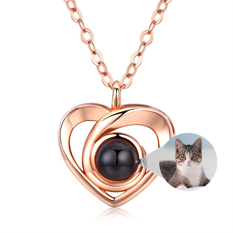 Custom Heart Shaped Photo Necklace