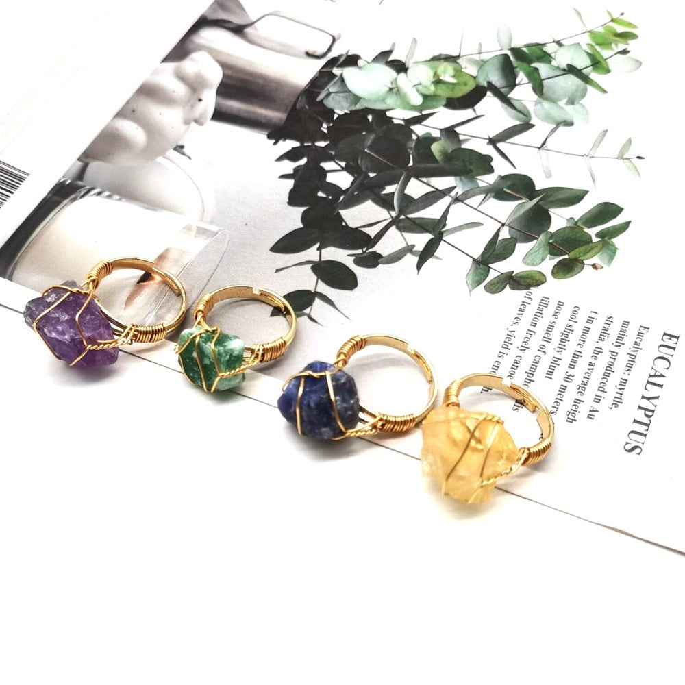 Adjustable Grandma Birthstone Ring One Stone