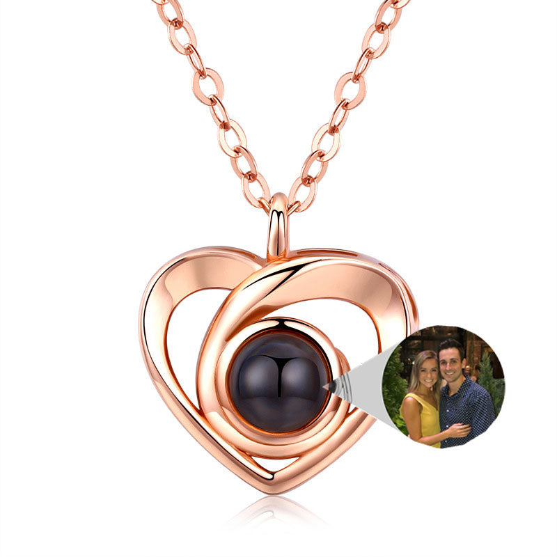 Custom Heart Shaped Photo Necklace