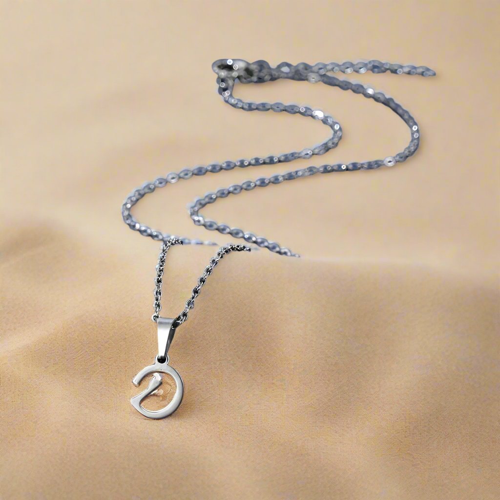 Mens Necklace with Initial