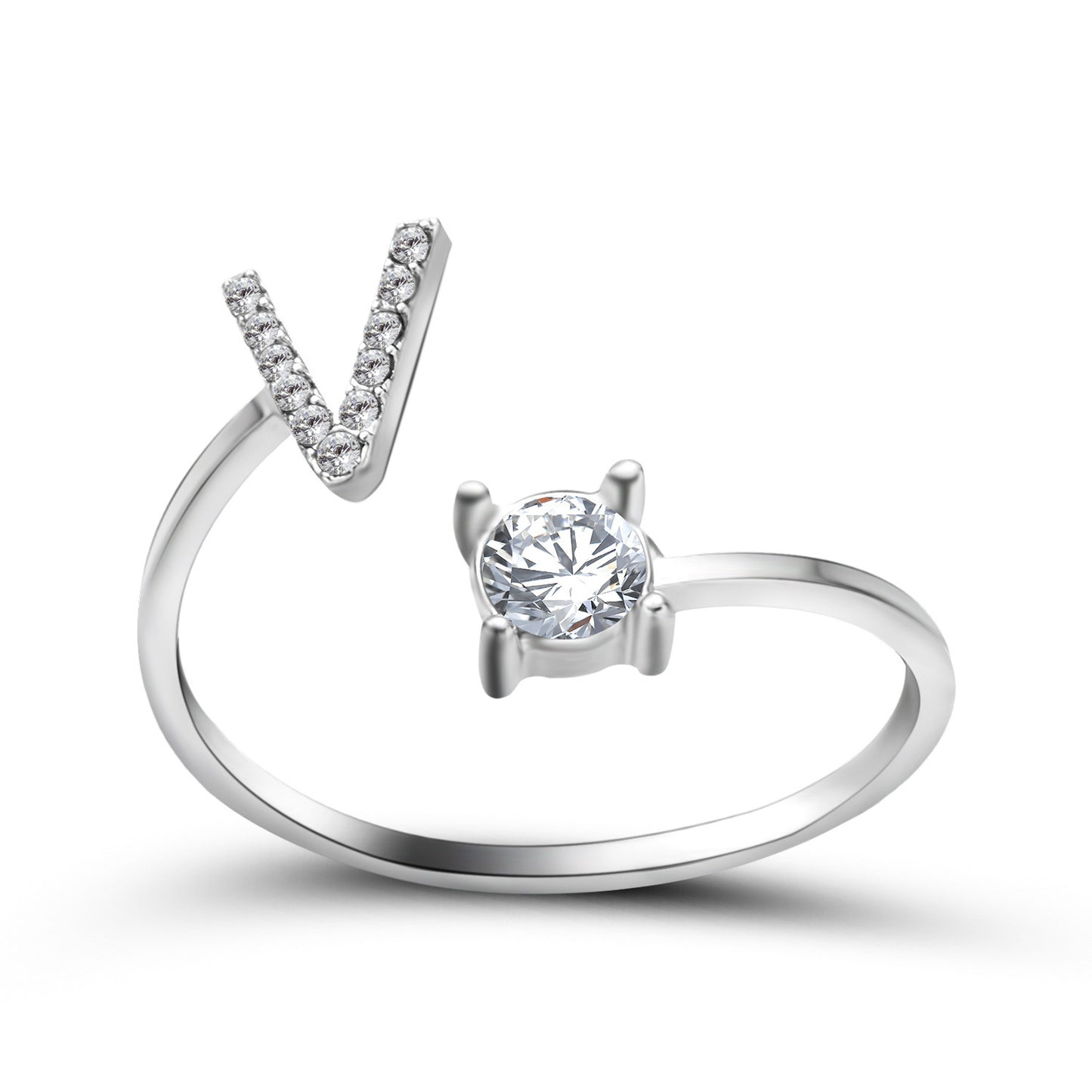 Adjustable Ring with Letter