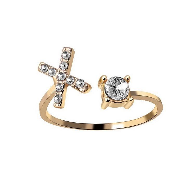 Adjustable Ring with Letter