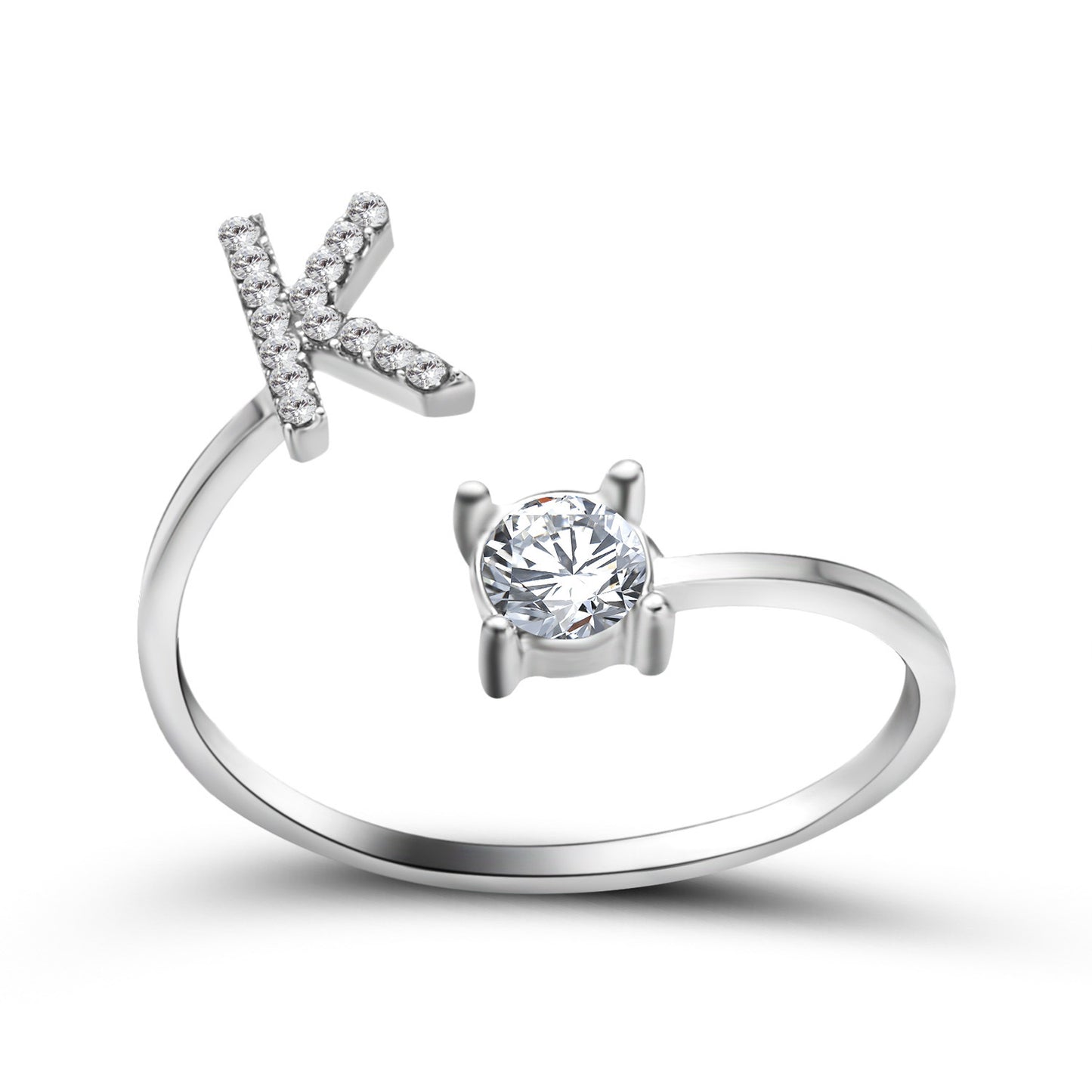 Adjustable Ring with Letter
