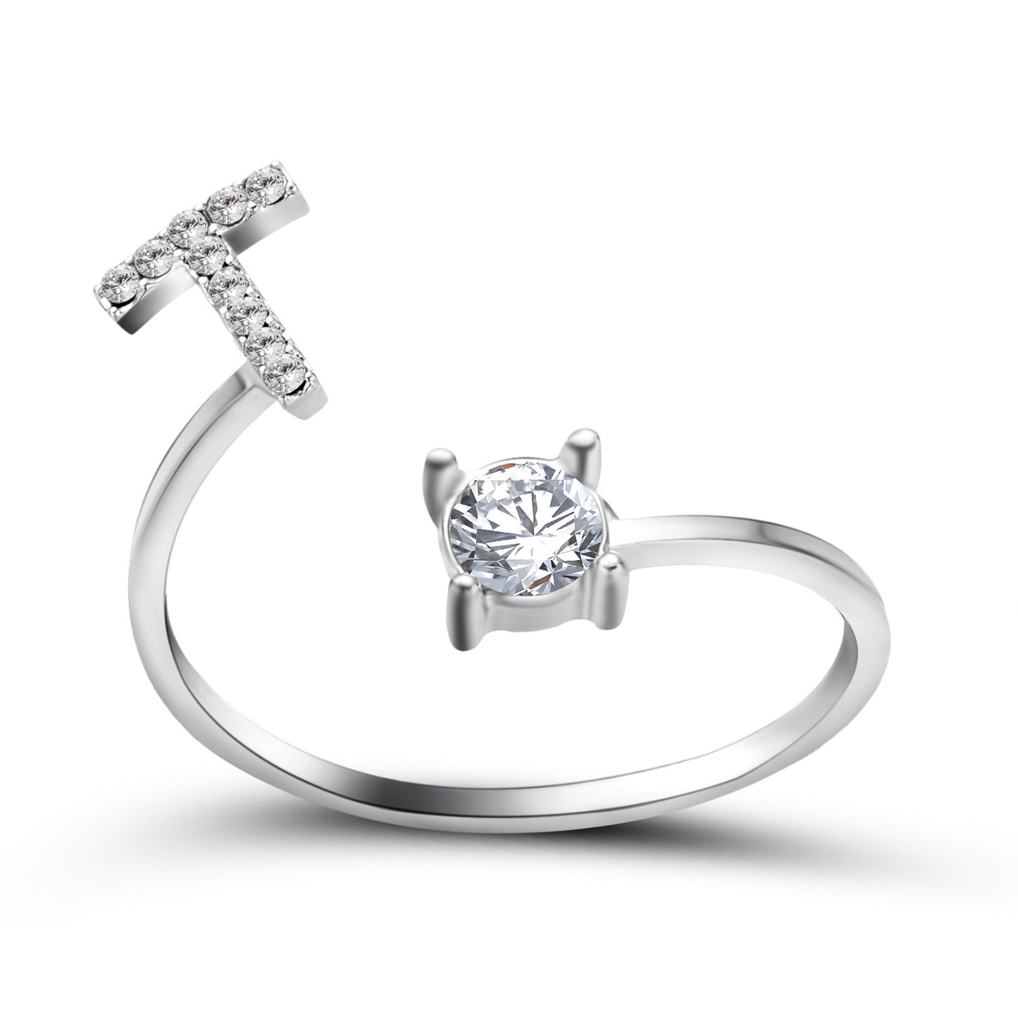 Adjustable Ring with Letter