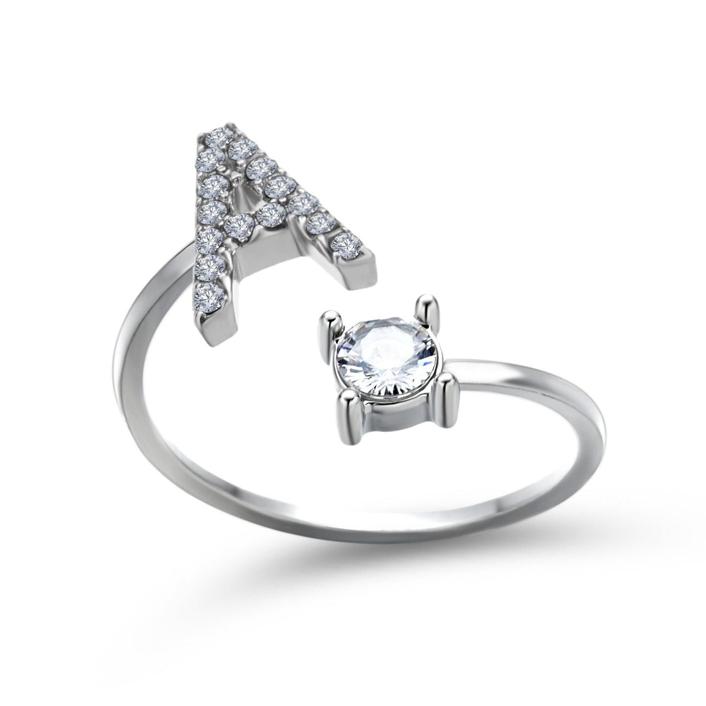 Adjustable Ring with Letter