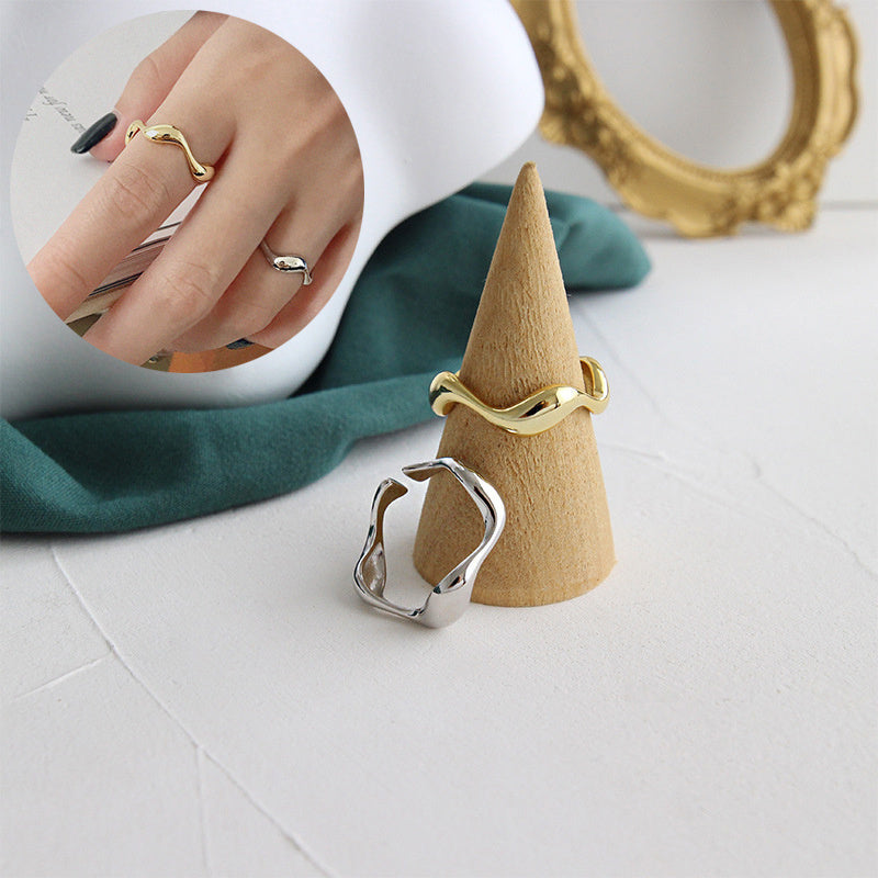 Sterling Silver Wave Ring - 925 Silver