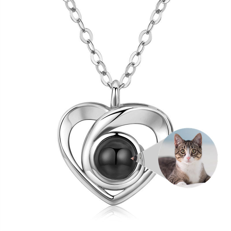 Custom Heart Shaped Photo Necklace