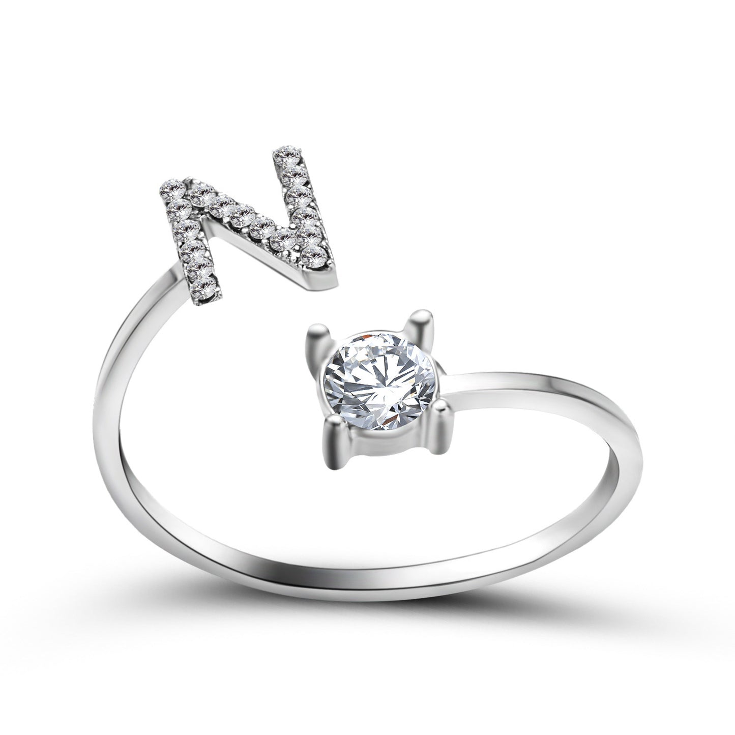 Adjustable Ring with Letter
