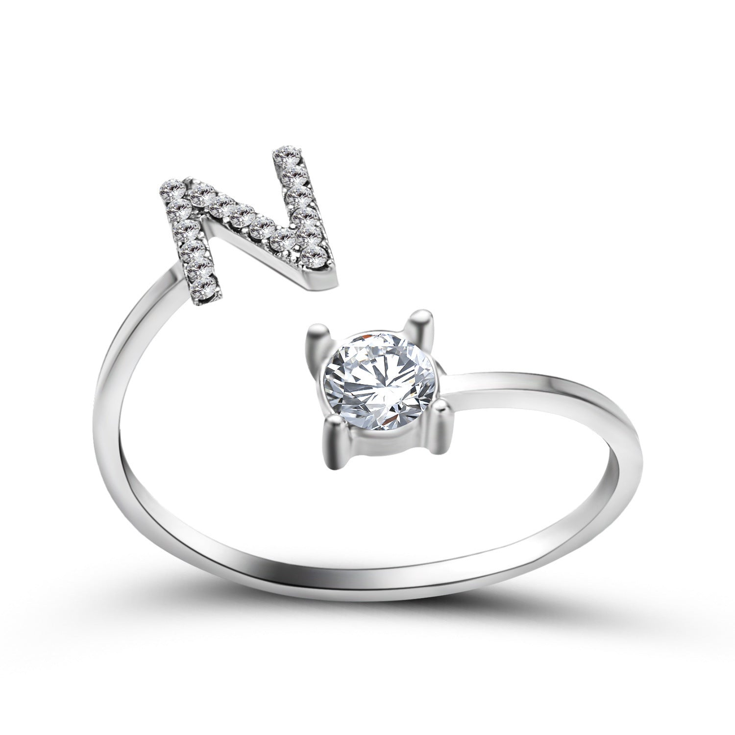 Adjustable Ring with Letter