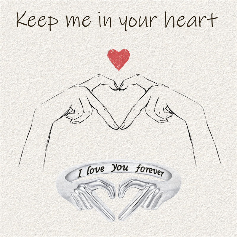 Finger Heart Claddagh Ring For Women (Punk Gesture)