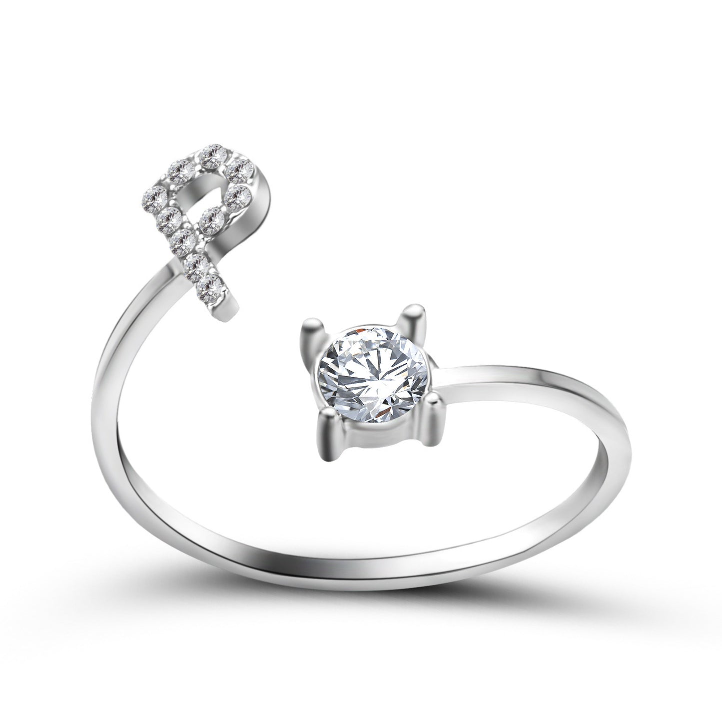 Adjustable Ring with Letter