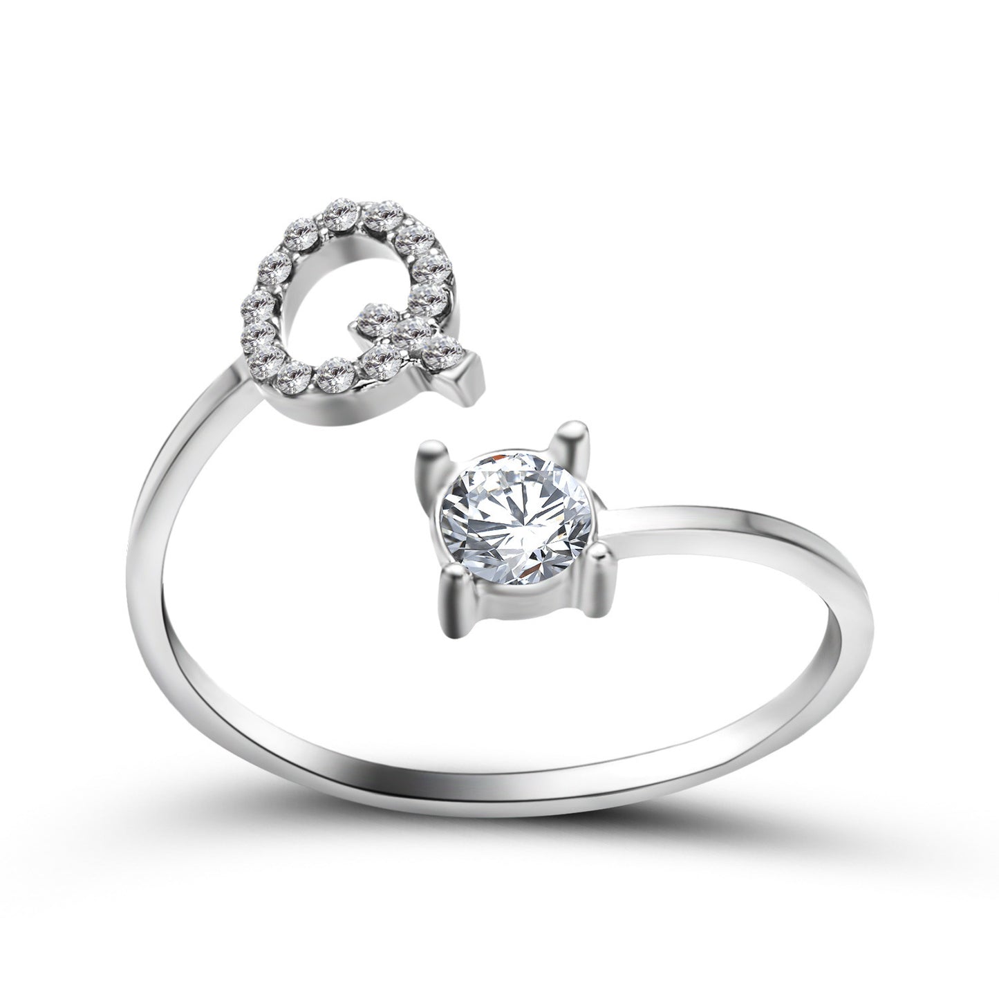 Adjustable Ring with Letter