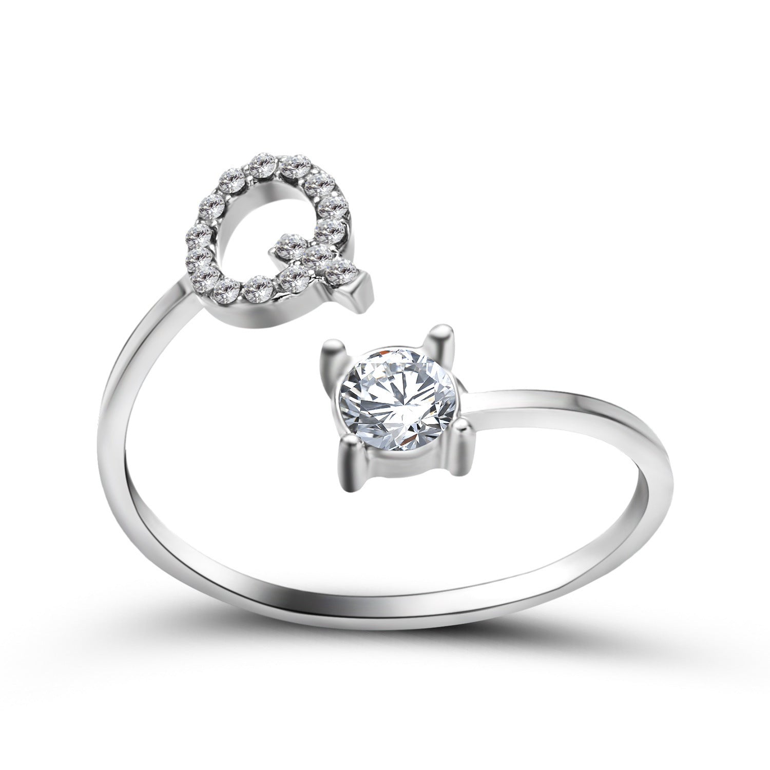 Adjustable Ring with Letter