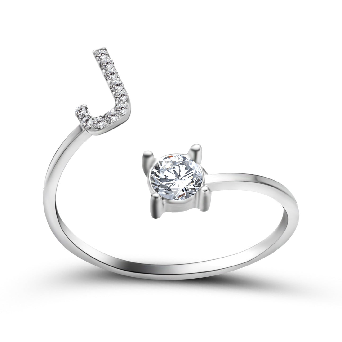 Adjustable Ring with Letter