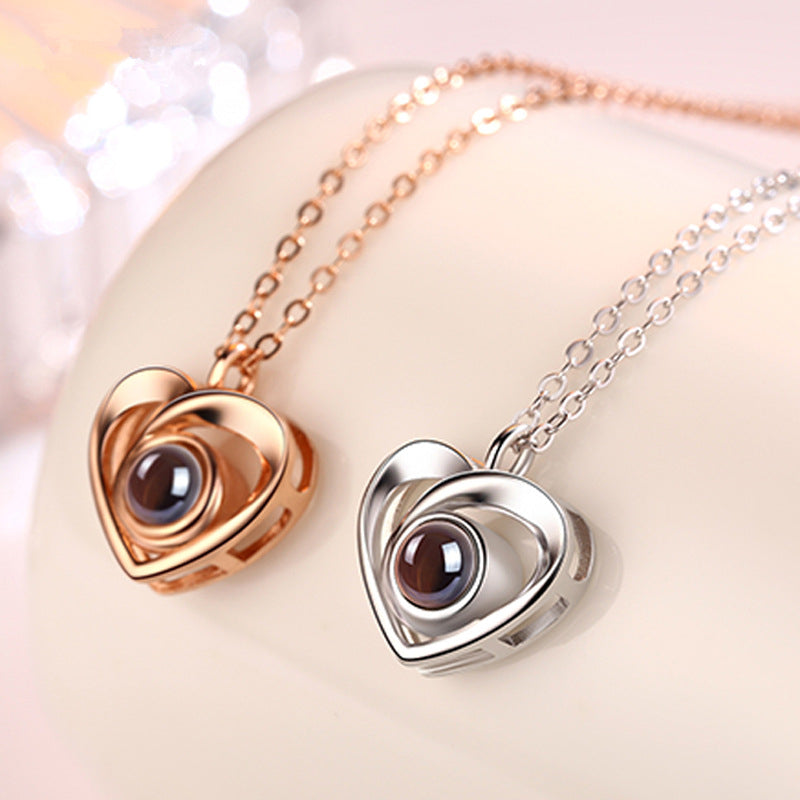 Custom Heart Shaped Photo Necklace