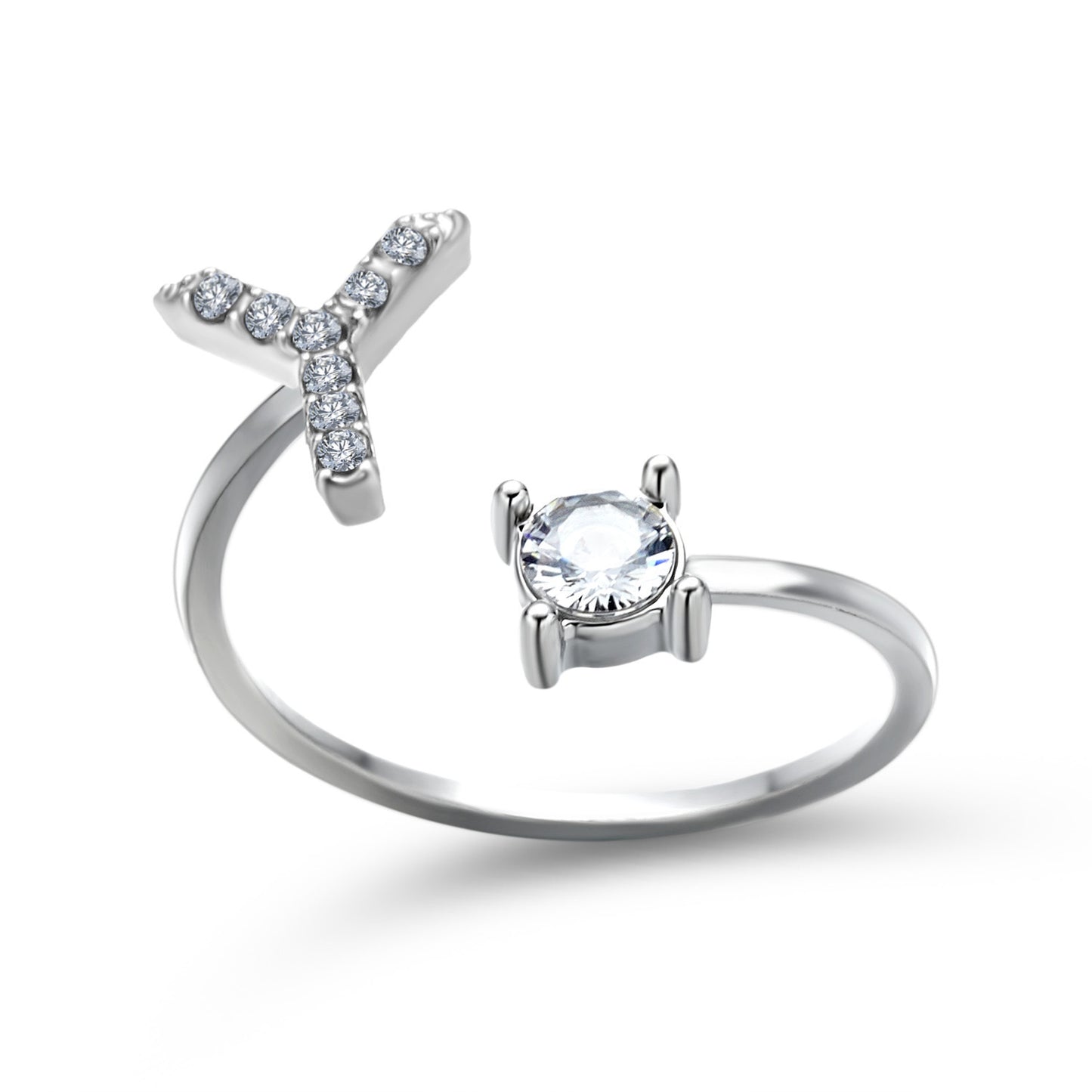 Adjustable Ring with Letter