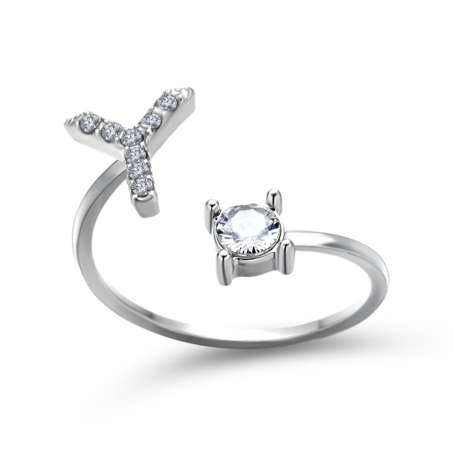 Adjustable Ring with Letter