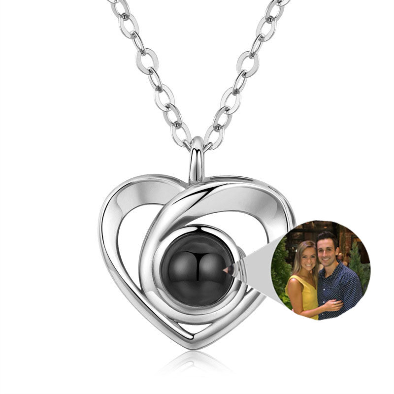 Custom Heart Shaped Photo Necklace
