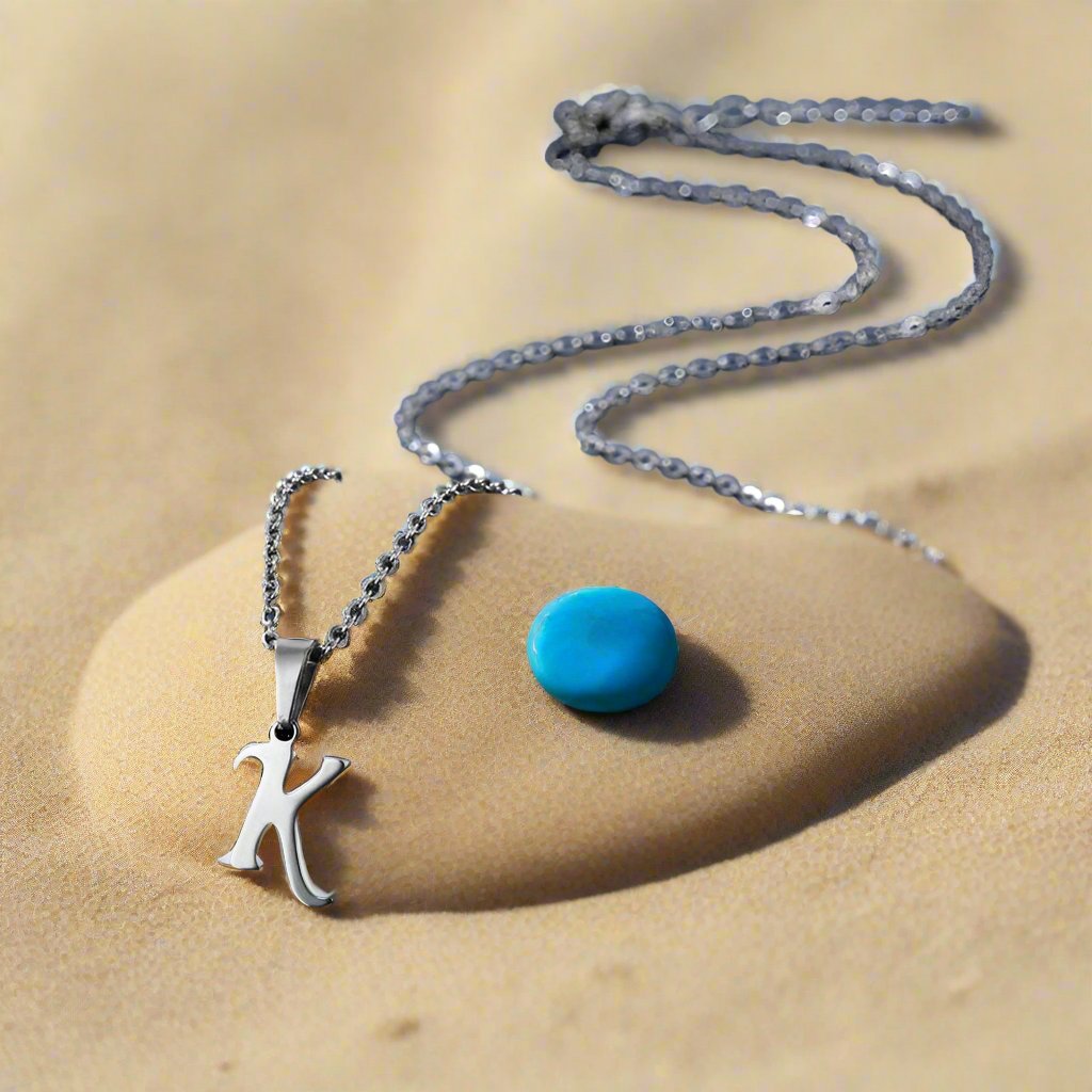 Mens Necklace with Initial