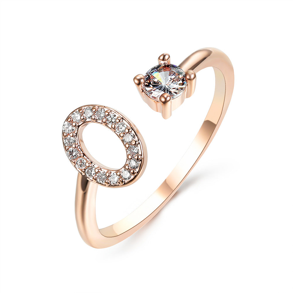 Adjustable Ring with Letter