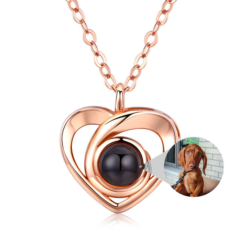 Custom Heart Shaped Photo Necklace