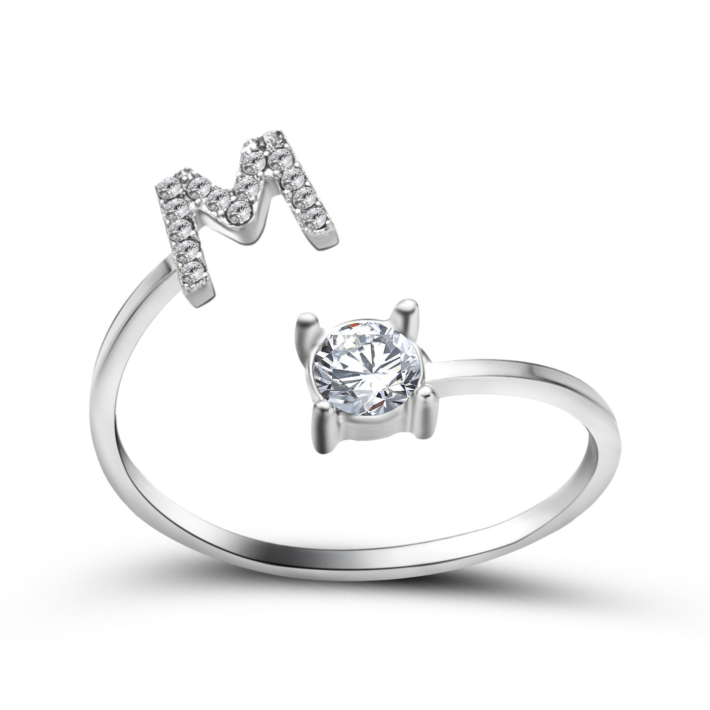 Adjustable Ring with Letter