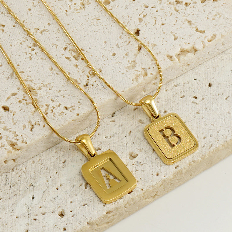 Couple Initial Necklace - Silver/Gold