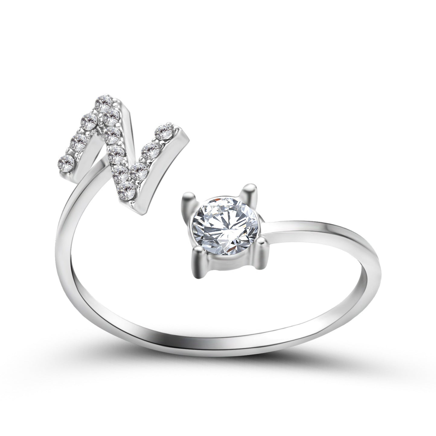 Adjustable Ring with Letter