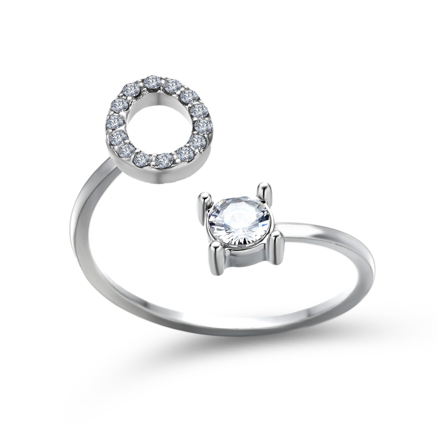 Adjustable Ring with Letter