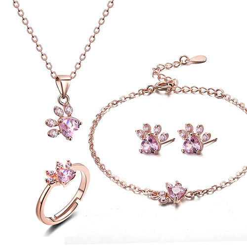 Jewelry Sets for Mom - Cat Paw Jewelry Set