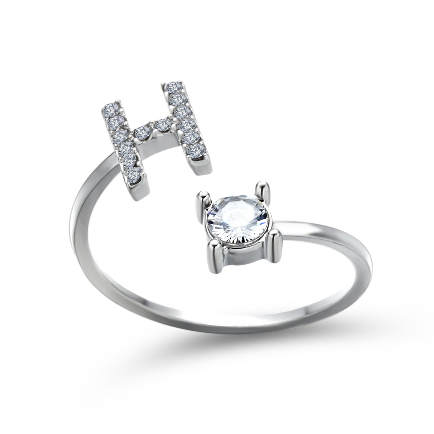 Adjustable Ring with Letter