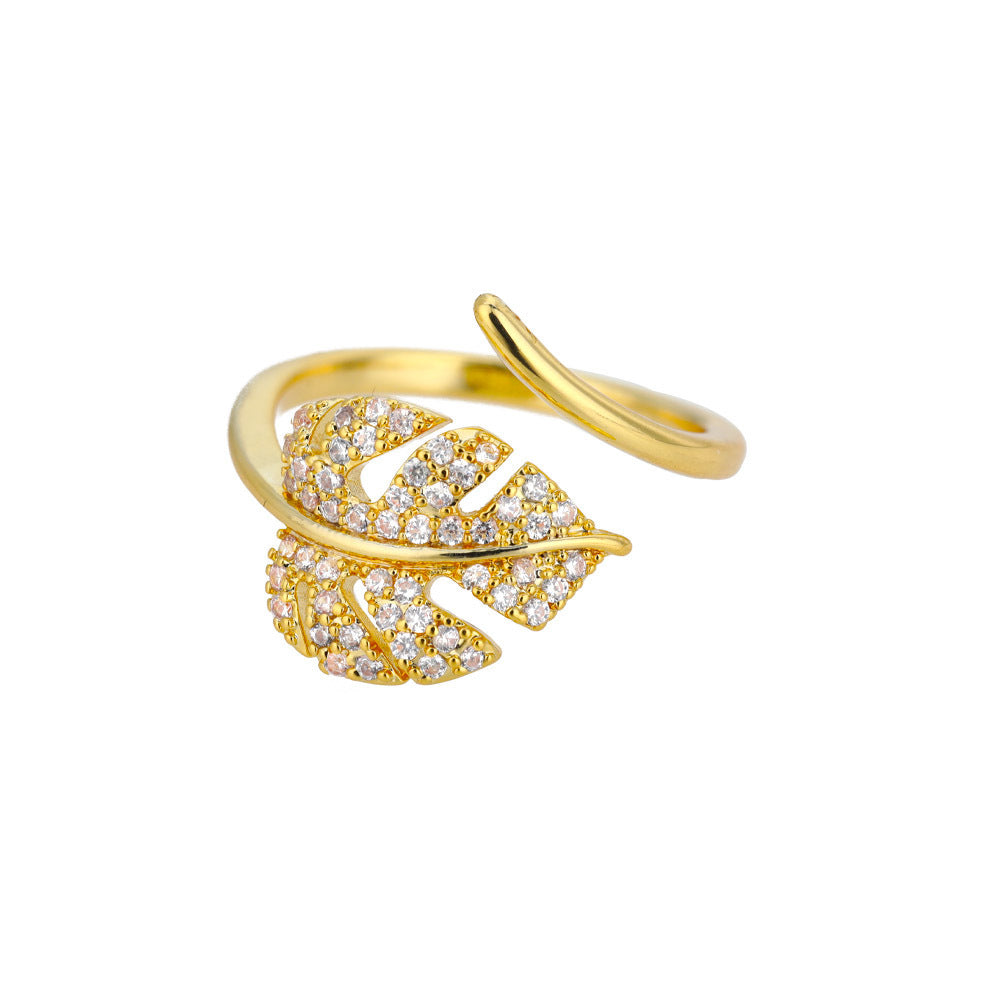 Complete Your Look with the Adjustable Vintage Midsummer Leaf Ring