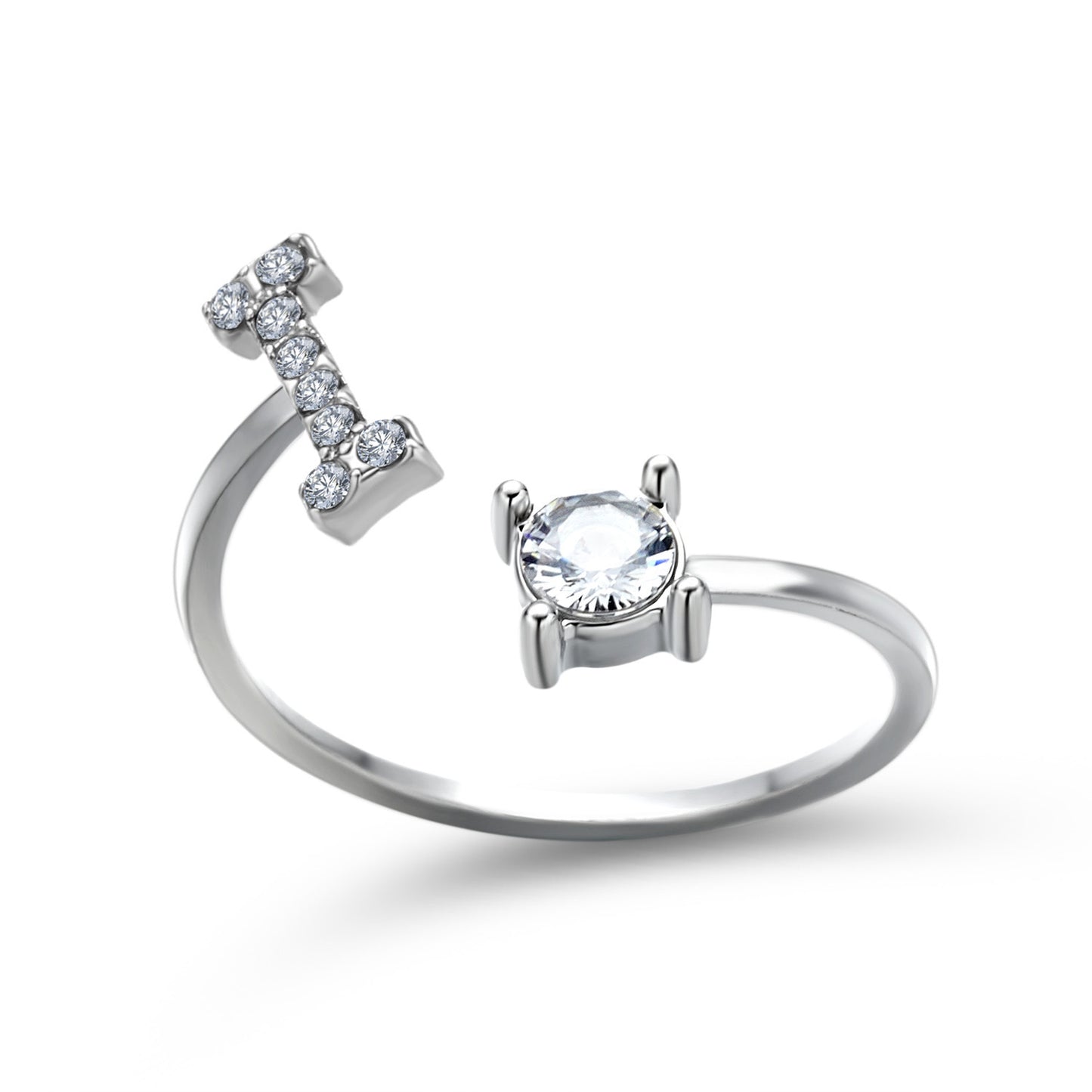 Adjustable Ring with Letter