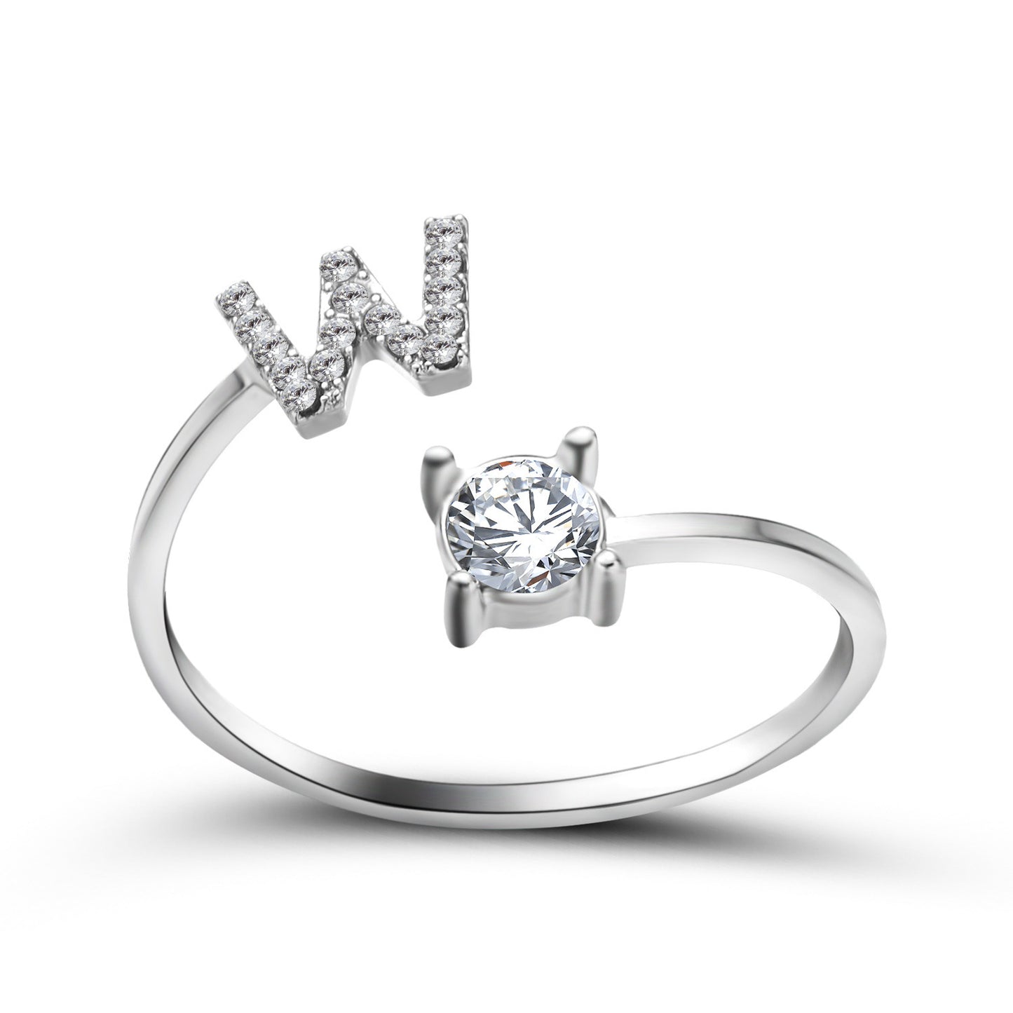Adjustable Ring with Letter