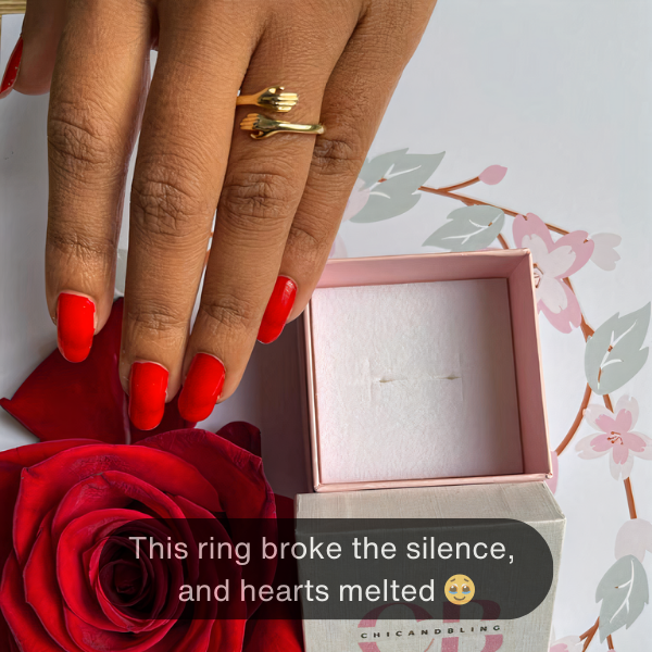 Gold Hug Ring - 925 Sterling Silver
