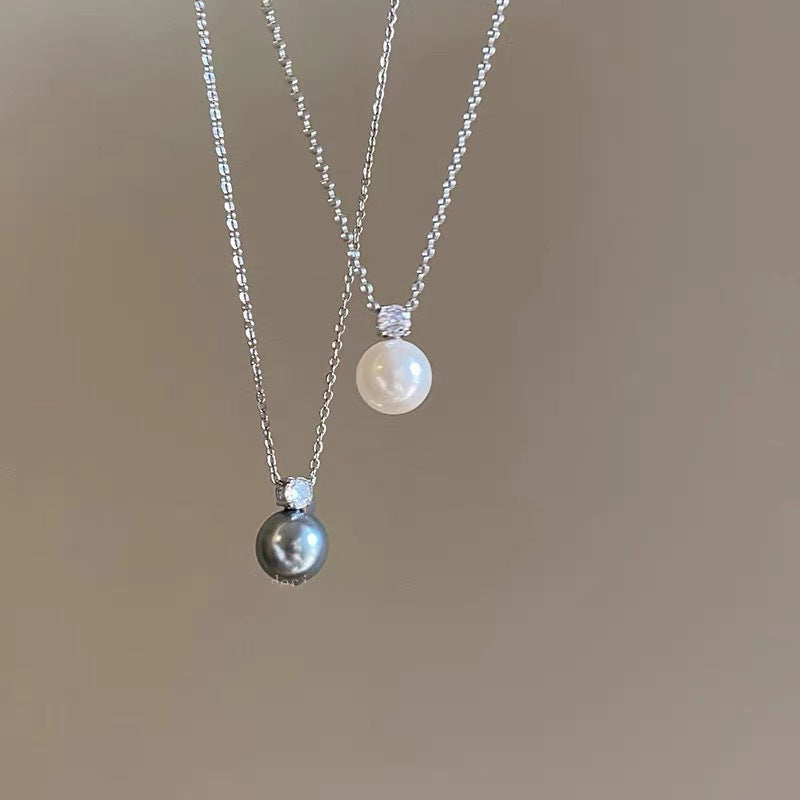 White Pendant Necklace - Zircon Jewelry