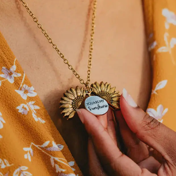 Sunflower Necklace - You are my Sunshine