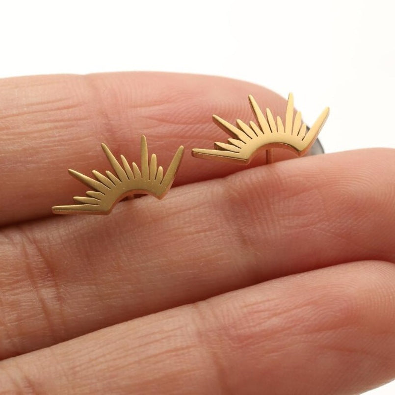 Grab These Trendy French Punk Fan Shaped Earrings Now